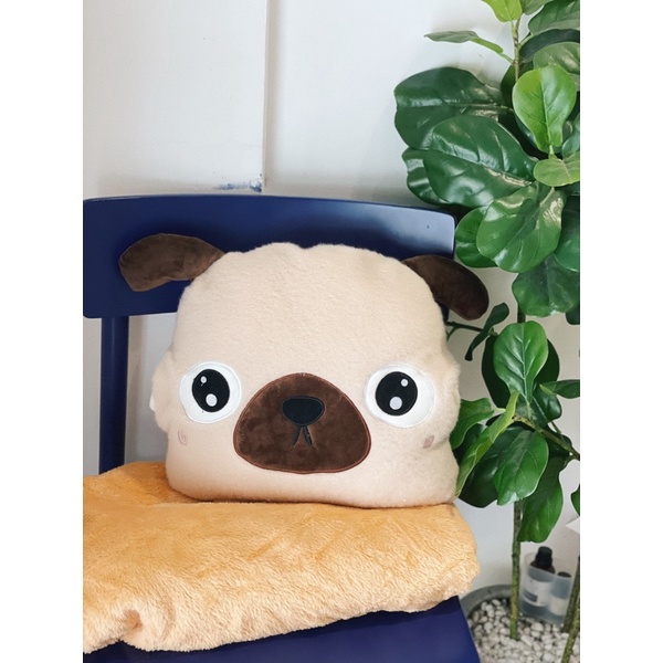 Set Gối Mền 2in1 chó Pug