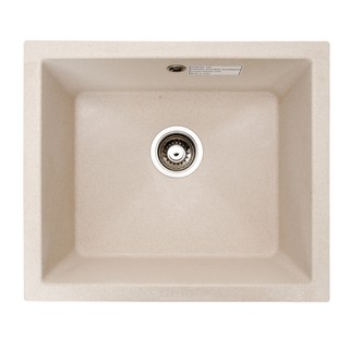 Carysil - chậu rửa bát đơn bằng đá granite - saa1-01 - chuyên lắp quầy bar/ đảo bếp - màu muối ớt/cornflakes - 560x510mm