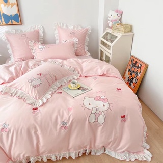 Bộ Chăn Ga Gối Lụa 60S Kitty đáng yêu ( 3 mẫu)