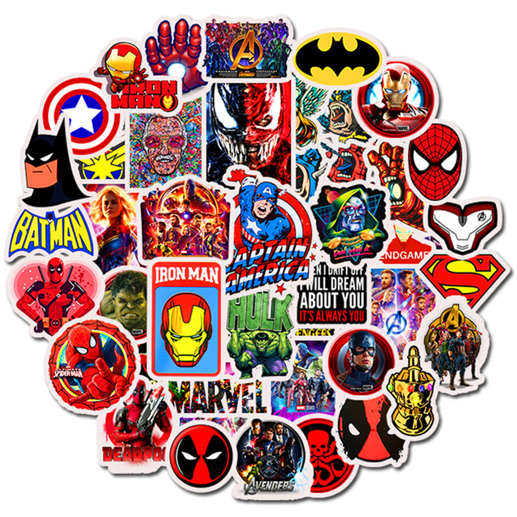 ❉ Marvel &amp; DC - Series 04 Superhero Stickers ❉ 50Pcs/Set Super Hero Waterproof DIY Fashion Decals Doodle Stickers