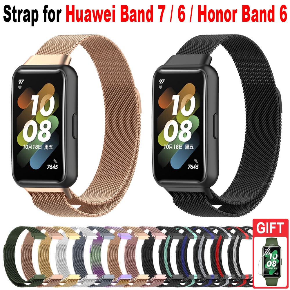 Dây Đeo Inox Cho Đồng Hồ Thông Minh Huawei Band 7 6 / Honor Band 6