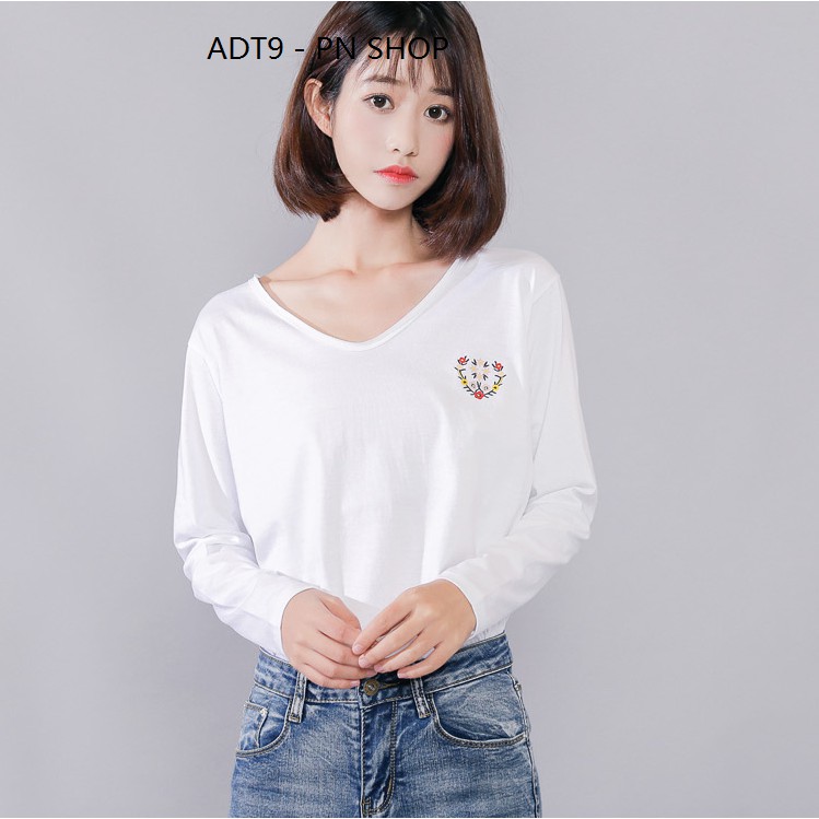 ÁO DÀI TAY TRẮNG HỌA TIẾT DỄ THƯƠNG
