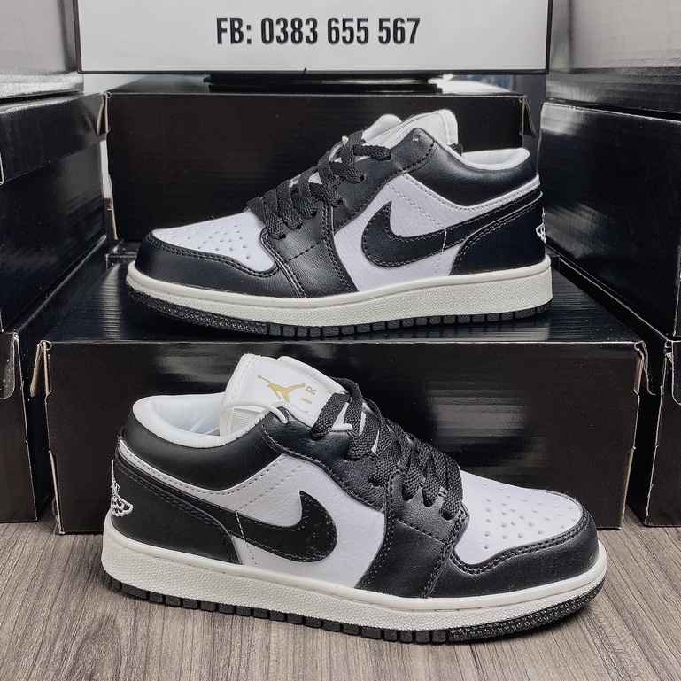 Giày thể thao sneaker Jordan cổ thấp, jd1 thấp panda đen trắng low bản chuẩn rep full sz 36-43 hót nhất 2021.