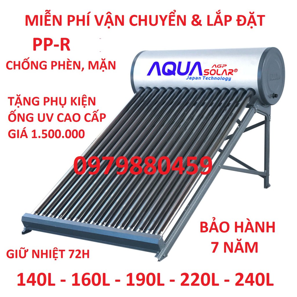 MÁY NĂNG LƯỢNG AQUA SOLAR ống PPR CHỊU PHÈN, CHỊU MẶN, BH 7 NĂM