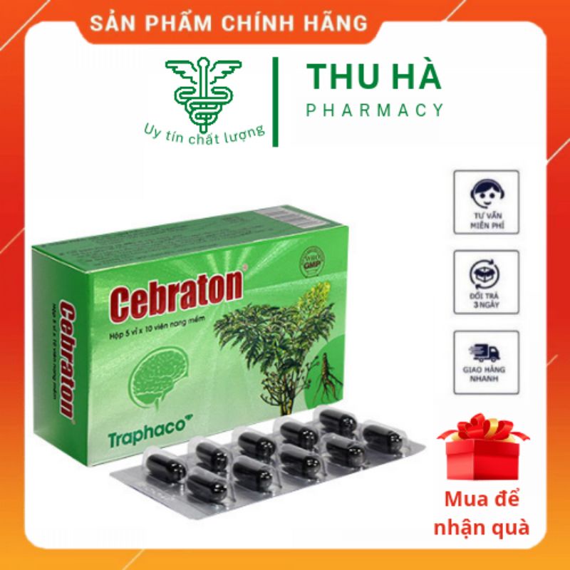 ✅ Cebraton Viên Uống Tăng Tuần Hoàn Máu Não(50 Viên)