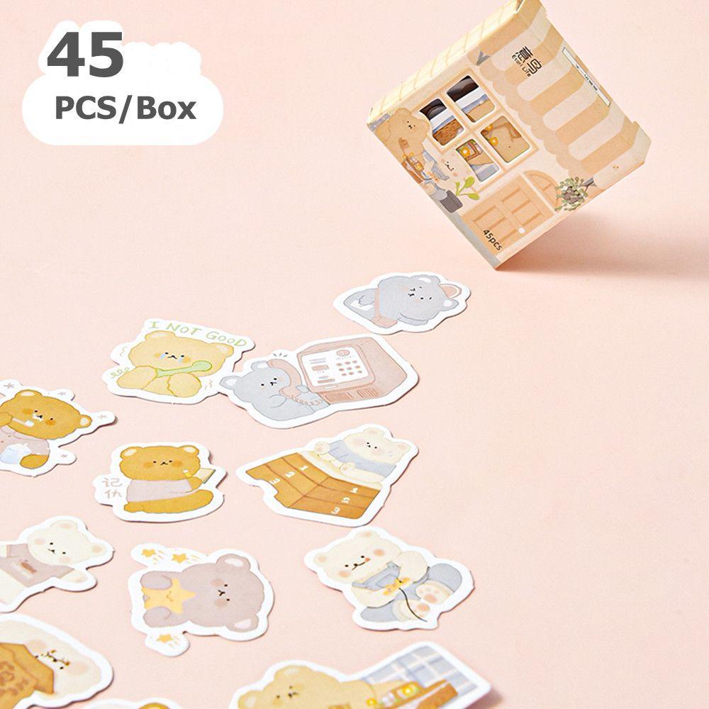 LAKAMIER Hộp 45 Miếng Dán Ghi Chú / Lịch Dùng Trang Trí Sổ Tay / Nhật Ký