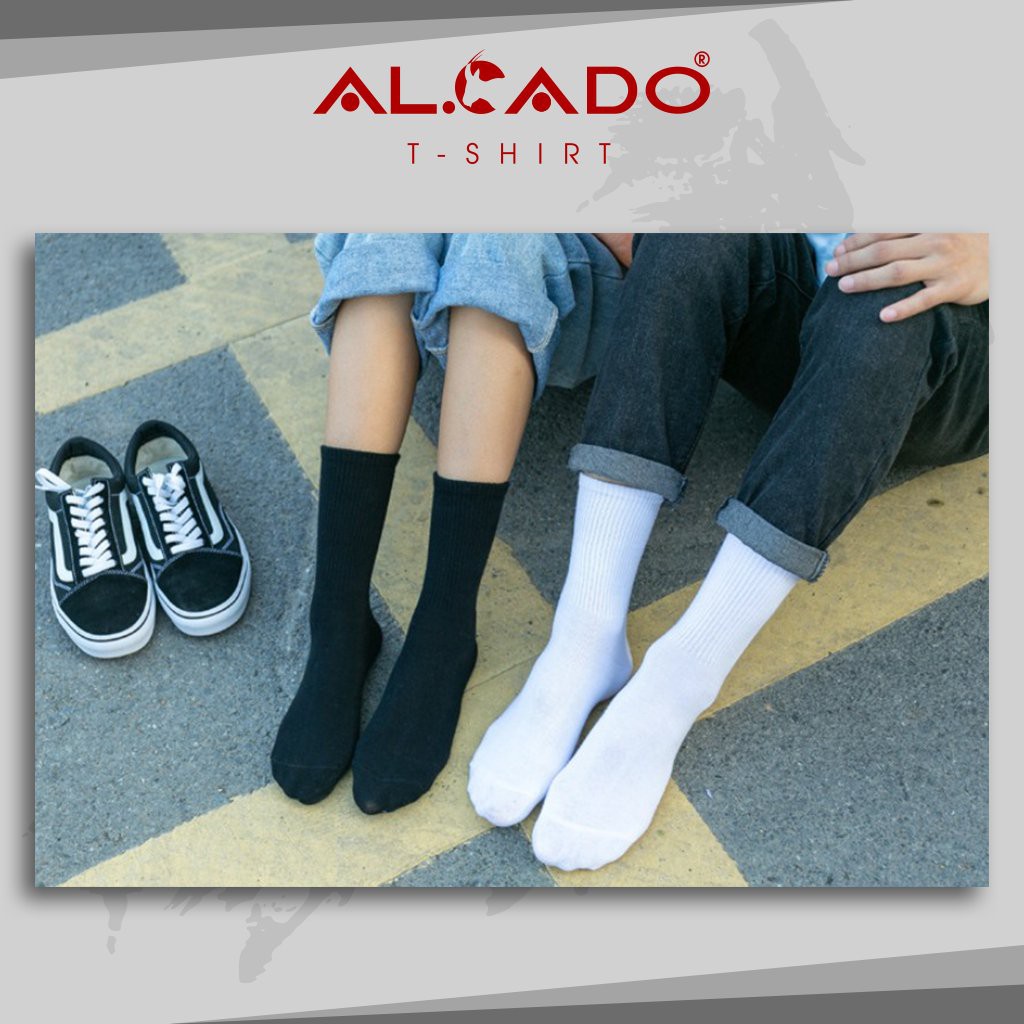 Tất Nam Nữ Nhún Cổ Cao đẹp kháng khuẩn 20 màu - ALCADO