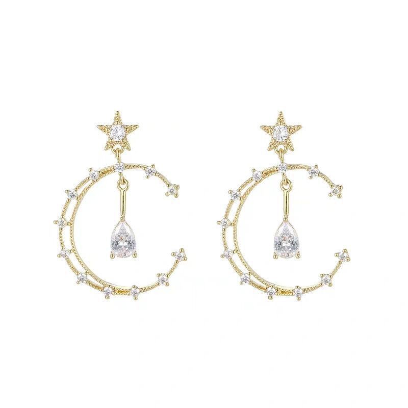 Bông Tai Mạ Bạc 2022 925 Hình Giọt Nước Đính Đá Sang Trọng Cho Nữ