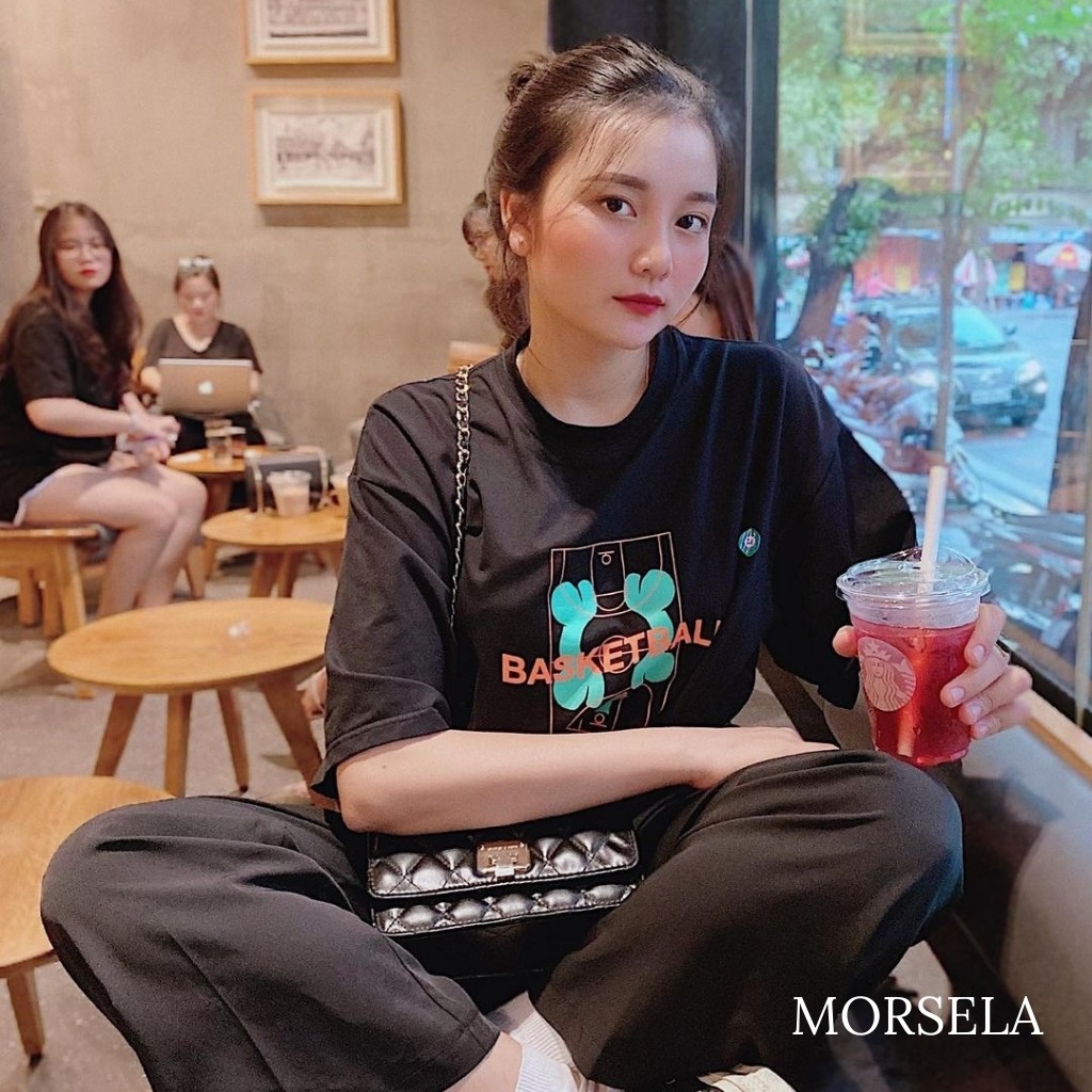 Áo thun tay lỡ form rộng HEY YOU - BASKETBALL - Áo phông Unisex nam, nữ - Morsela