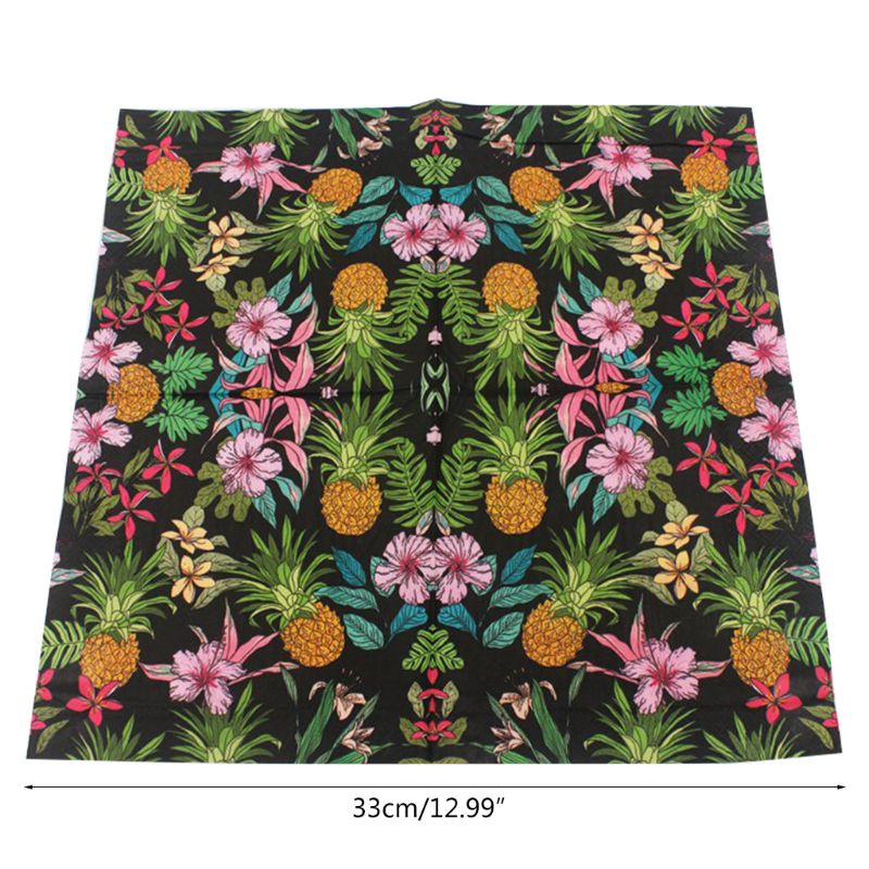 Set 20 Khăn Giấy Vuông In Họa Tiết Quả Dứa Dùng Một Lần Trang Trí Tiệc