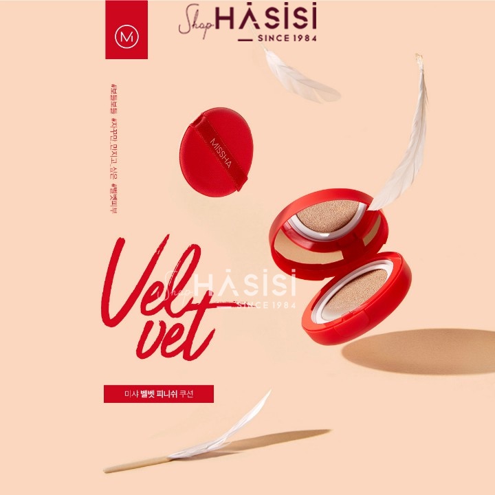 PHẤN NƯỚC MISSHA - Velvet Finish Cushion SPF 50+/PA+++ 15g ( Hộp Đỏ )