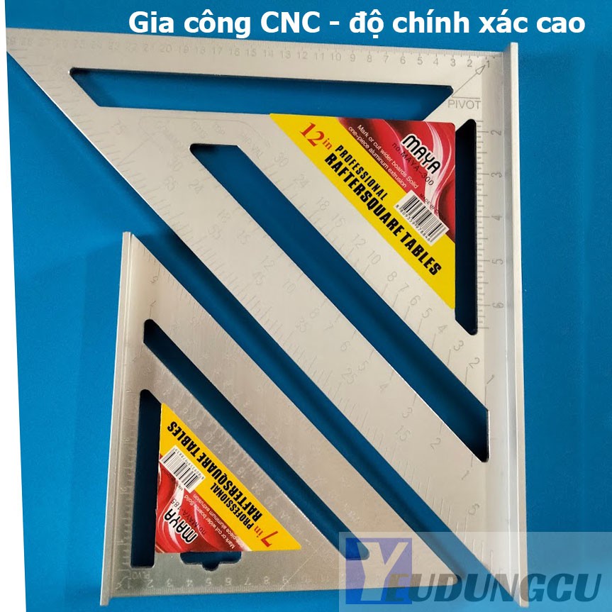 Thước ke góc vuông, góc 45 độ bằng nhôm. Gia công CNC độ chính xác cao