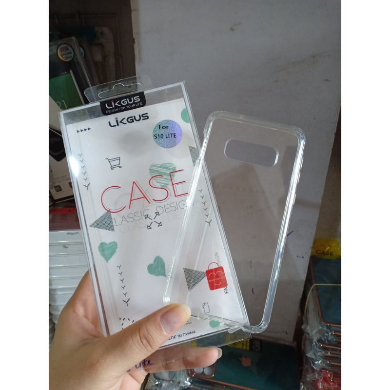 Ốp lưng Samsung S10E hiệu LIKGUS trong suốt chống sốc, chống ố vàng