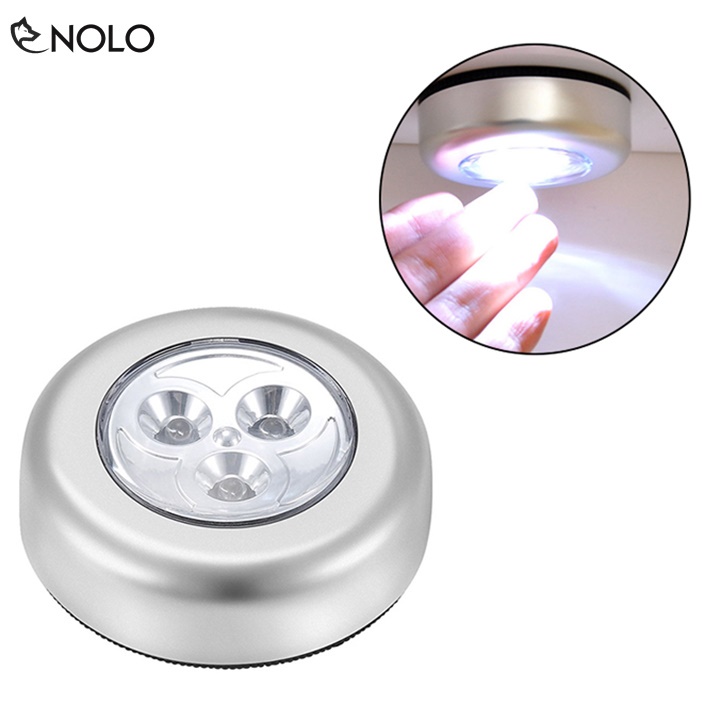 Đèn Stick Mini Dán Tường 3 Bóng Led Ánh Sáng Trắng Công Suất 3W Chất Liệu Vỏ Nhựa PC ABS