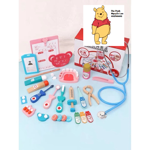 ĐỒ CHƠI BÁC SĨ GỖ 36 PCS