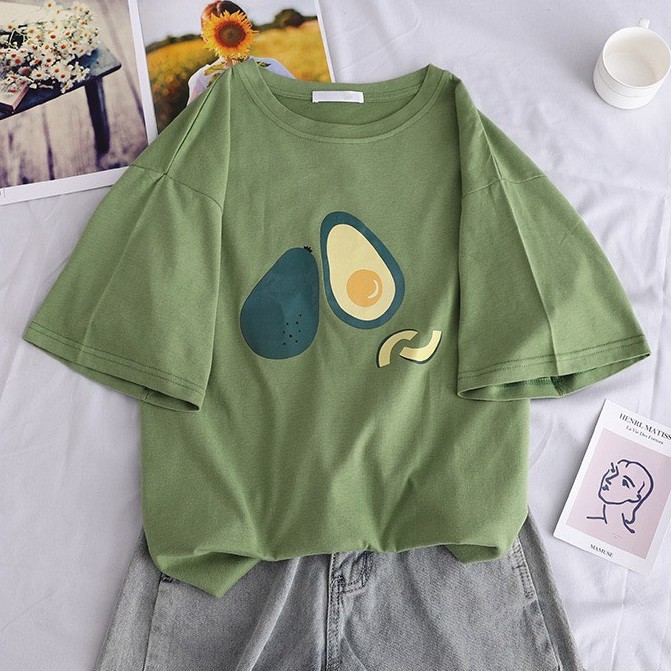 Áo Thun Tay Lỡ Trái Bơ Bổ Đôi Siêu Dễ Thương – Form Rộng Freesize | BigBuy360 - bigbuy360.vn