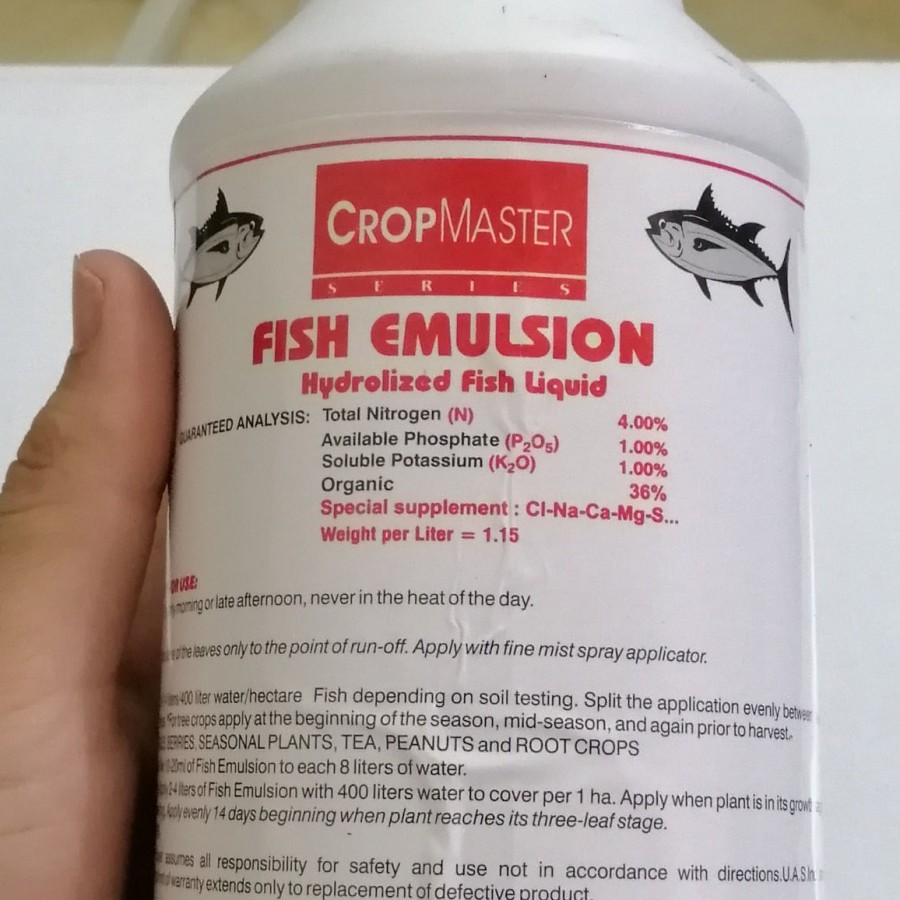 Phân cá (Đạm cá) cô đặc Mỹ Fish Emulsion 500ml phun lá, tưới gốc kích nảy mầm, hoa đậm màu