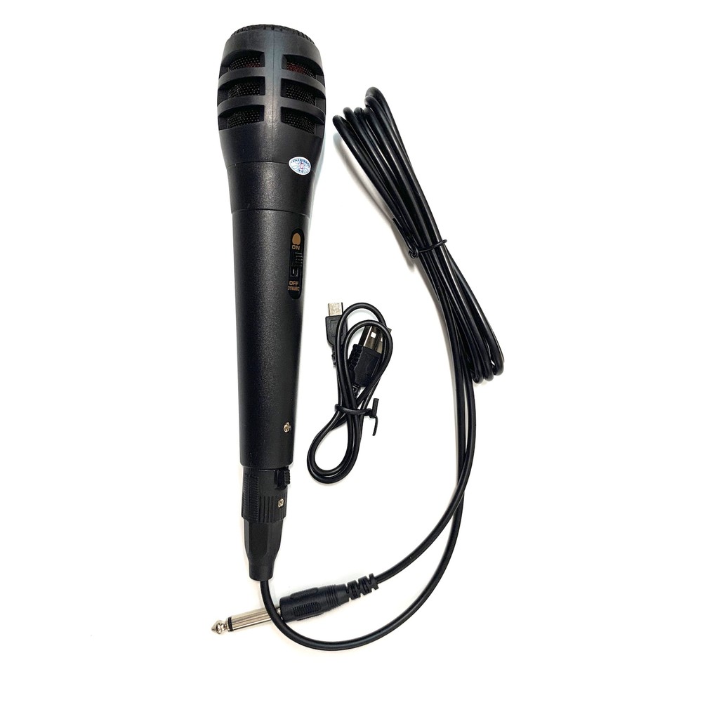 Bộ micro có dây chống nhiễu giá rẻ hát karaoke chuyên nghiệp dùng cho các loại loa, amply cổng 6.5mm-BH 1 đổi 1 Minchan