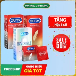 Tặng 3 Bao cao su Durex khi mua hộp Bao cao su Durex Kingtex, Fetherlite, Invisible, Performa, Pleasuremax