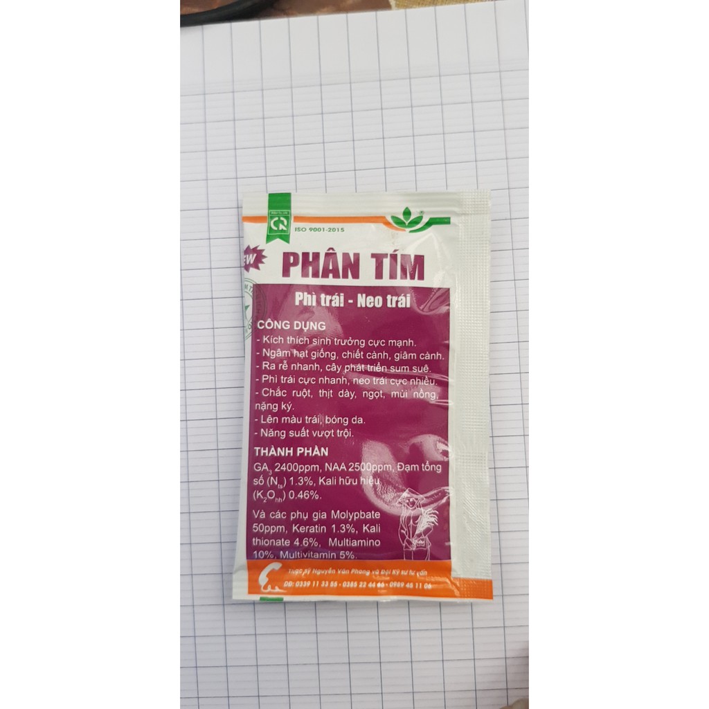 Phân Tím Chuyên dùng cho Thanh Long giúp nụ Phì Trái - Neo Trái