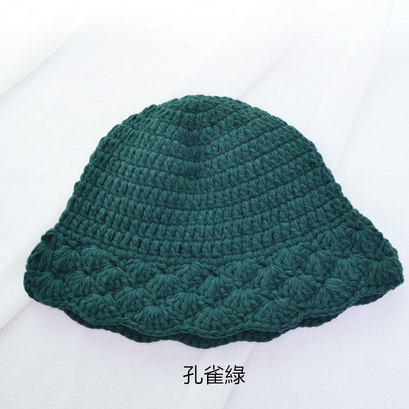 Mũ Len Dệt Kim Dày Dặn Màu Sắc Đơn Giản Phong Cách Hàn Quốc Cho Nữ