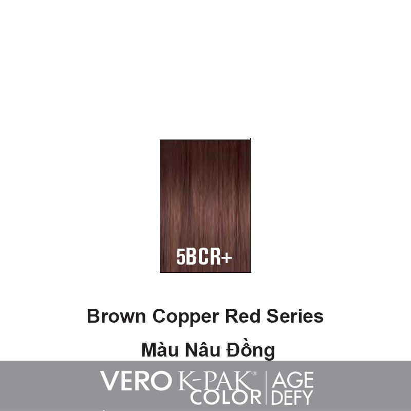 Brown Copper Red Series BCR - Màu nhuộm phủ bạc thời trang JOICO Vero K-Pak Color Age Defy (Tông màu nâu ánh đồng)