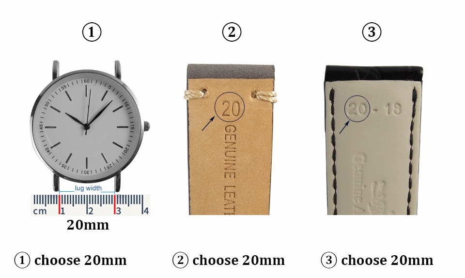 Dây đeo đồng hồ bằng da 18 - 22mm chất lượng cao