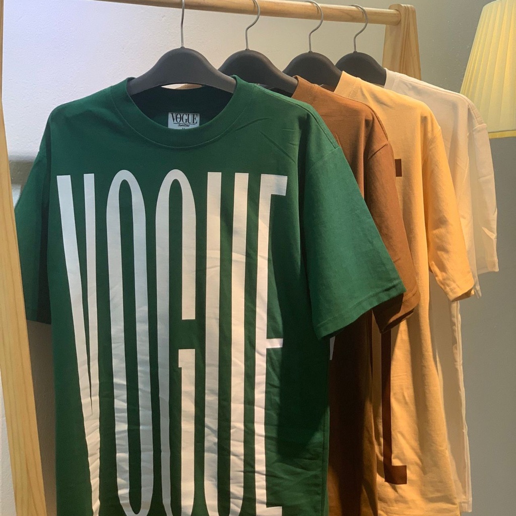 Áo Thun Vogue BigLogo, Áo Thun Cộc Tay Chất Liệu Cotton 100% In Chữ Vogue Mùa Hè 2022 Hotrend
