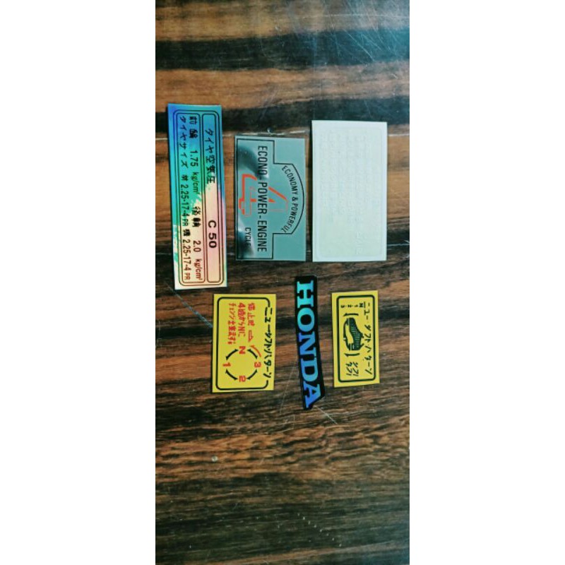 Bộ tem Super Cub 50 mới siêu đẹp 6 miếng