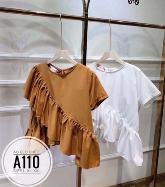 Bigsize Áo bèo chéo A110