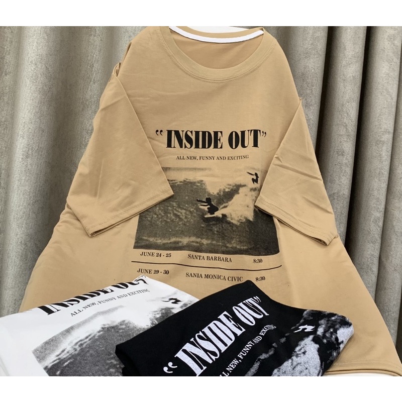 [GIÁ HUỶ DIỆT] Áo Thun Tay Lỡ INSIDE OUT Chất Thun Mềm- Áo Phông Ngắn Tay Unisex