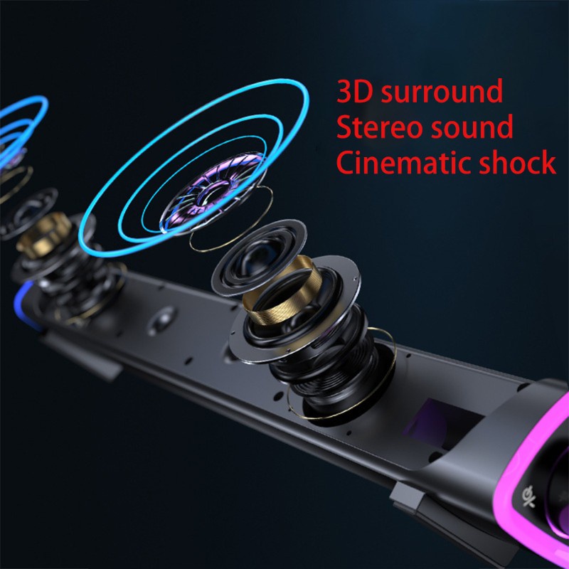 Loa Bluetooth 5.0 Hold 3d Âm Thanh Siêu Trầm Có Dây 3.5mm Cho Laptop Pc Rạp Chiếu Phim