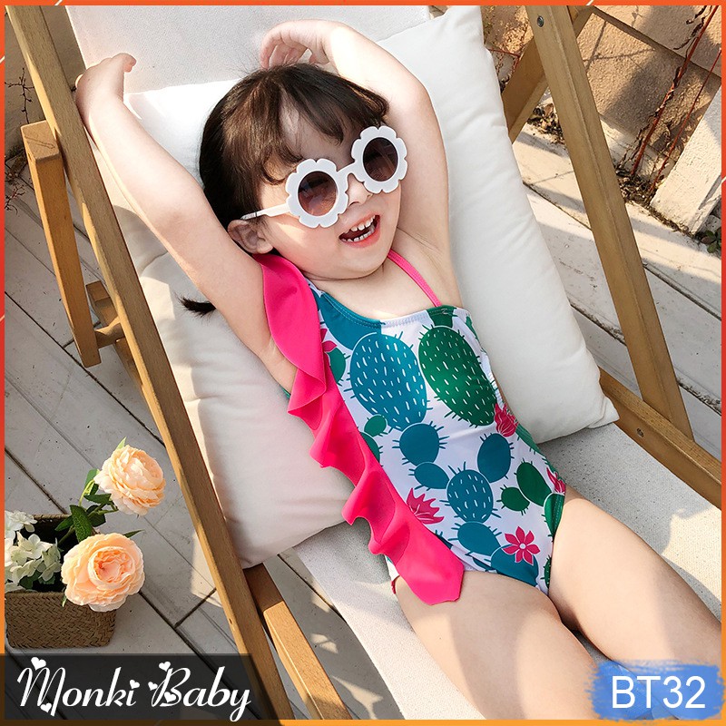 Bikini liền thân bé gái, mẫu áo tắm sexy dễ thương, họa tiết đáng yêu, chất thun lạnh Hàn đẹp, size từ 8 - 24kg | BT32