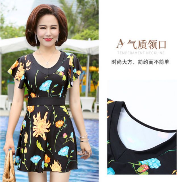 Bikini trung niên, áo tắm liền thân cho mẹ, đồ bơi trung niên, đồ đi biển cho mẹ | BigBuy360 - bigbuy360.vn