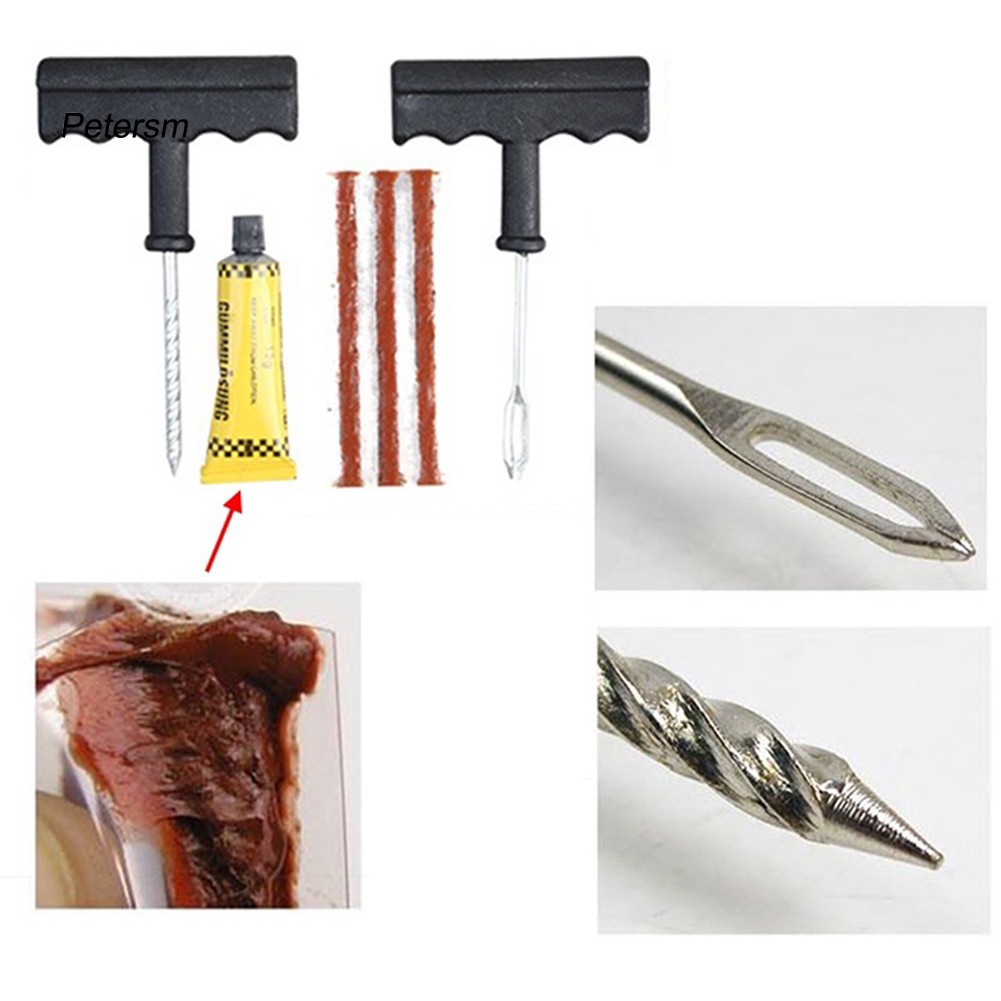 Bộ 6 dụng cụ sửa chữa lốp xe hơi/xe mô tô không săm bị thủng tiện dụng