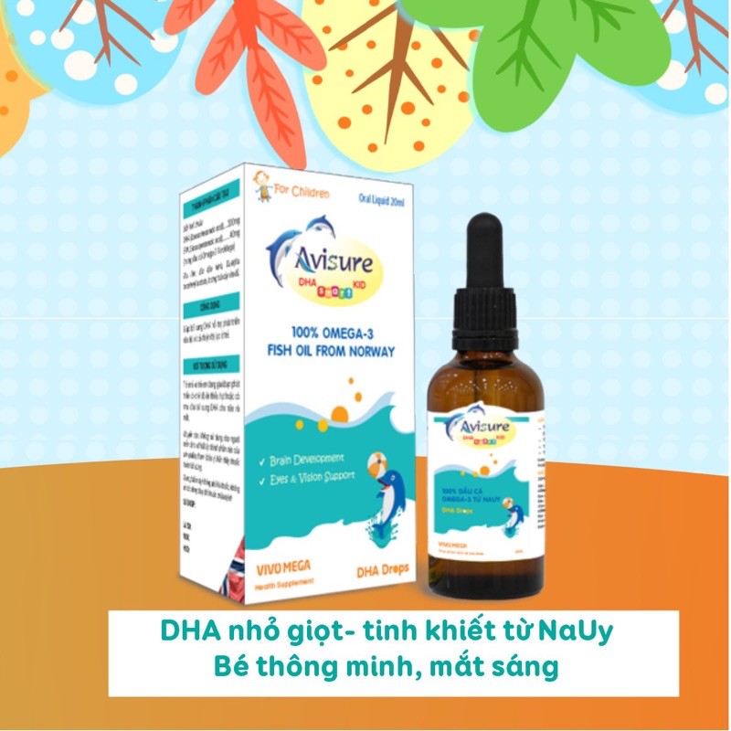 Avisure DHA Smart Kid - Giúp bổ sung DHA. Hỗ trợ phát triển não bộ và cải thiện thị lực ở trẻ(20ml)