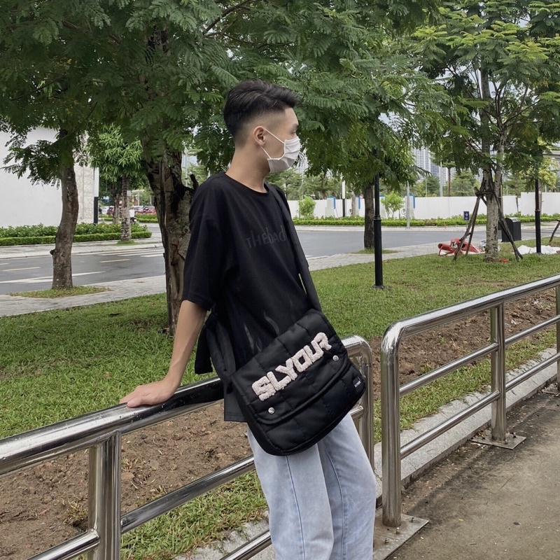 Túi đeo chéo unisex nam nữ LENY , túi local brand trần bông chính hãng SLYOUR