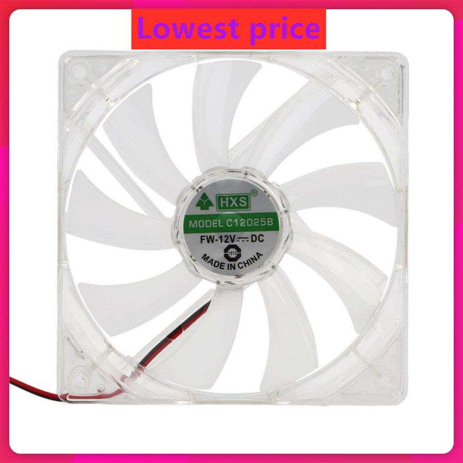 Quad 4 LED Light 120mm PC Computer Case Cooling Fan Mod Easy Installed Fan 12V