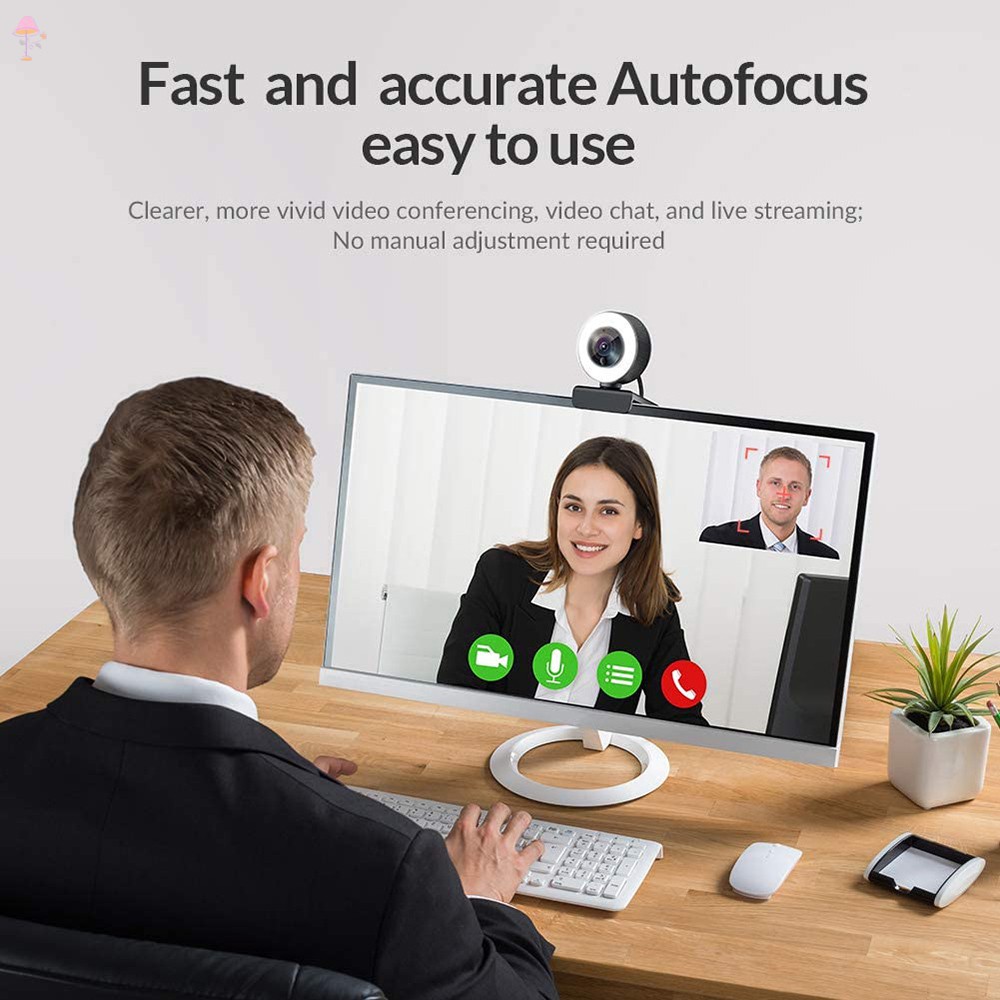 VN Webcam Có Thể Điều Chỉnh Độ Sáng 2k / 1080p Hd Kèm Mic | BigBuy360 - bigbuy360.vn