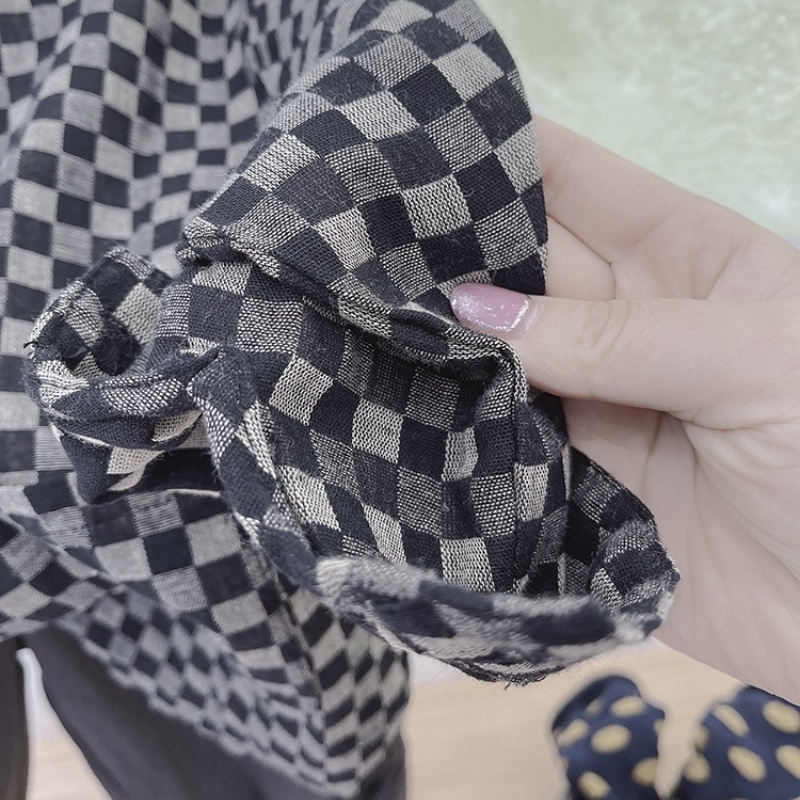 Áo Sơ Mi Caro Chất Liệu Cotton Mềm Mại Phong Cách Retro Hàn Quốc Cho Bé Trai