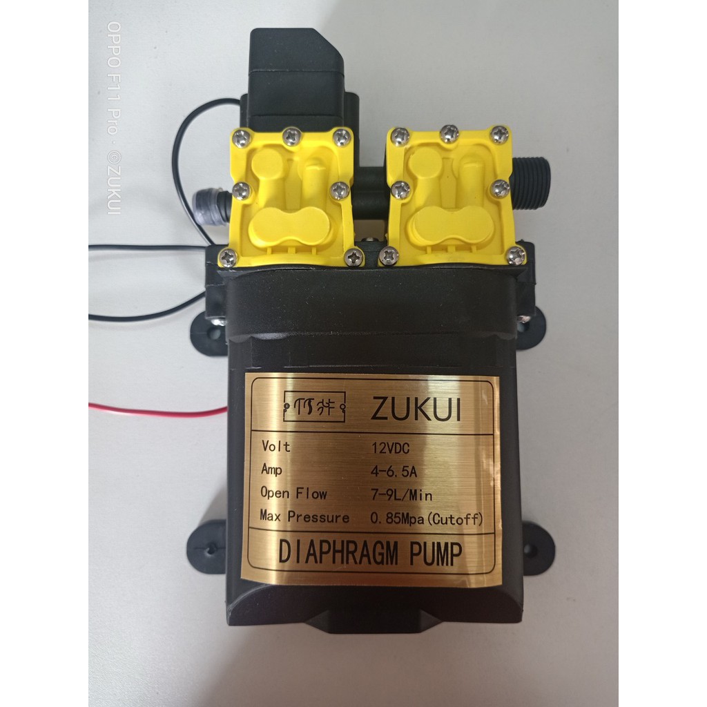 Máy bơm mini đôi 12V ZUKUI xài nguồn tổ ong 12V 10A