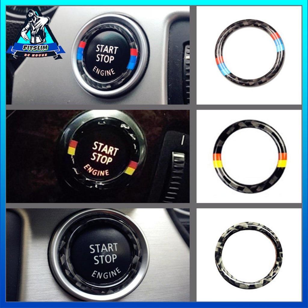 Vòng Đệm Nút Khởi Động Bằng Sợi Carbon Cho Bmw E90 / E92 / E93