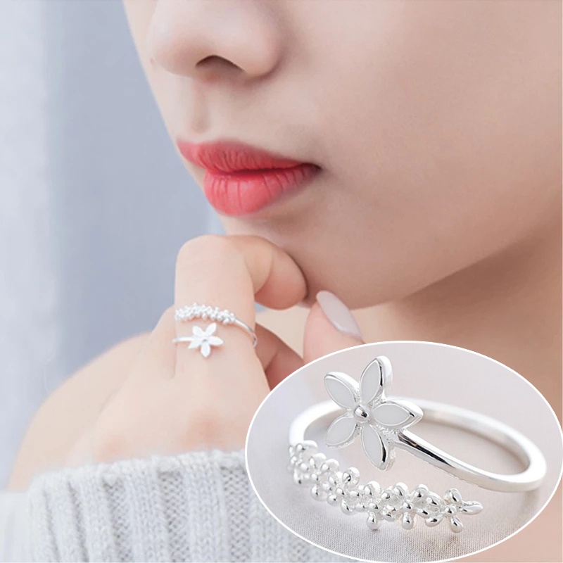 Nhẫn Đeo Tay Kim Loại Hình Hoa Nhỏ Thời Trang Cho Nữ