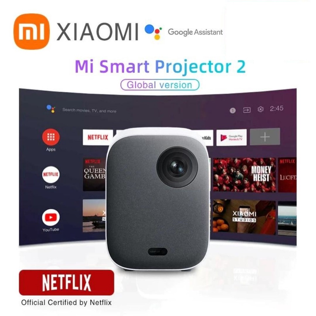 Máy chiếu Xiaomi Mi Smart Projector 2 (bản quốc tế - chính hãng DGW PP - Bảo hành 12 tháng)