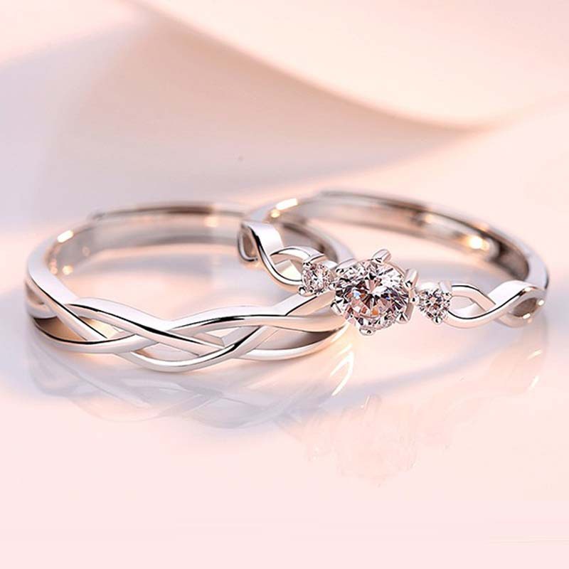 Nhẫn Mạ Bạc Đơn Giản Hình Cây Cầu Phong Cách Hàn Quốc Nhật Bản Cho Cặp Đôi Nam Và Nữ