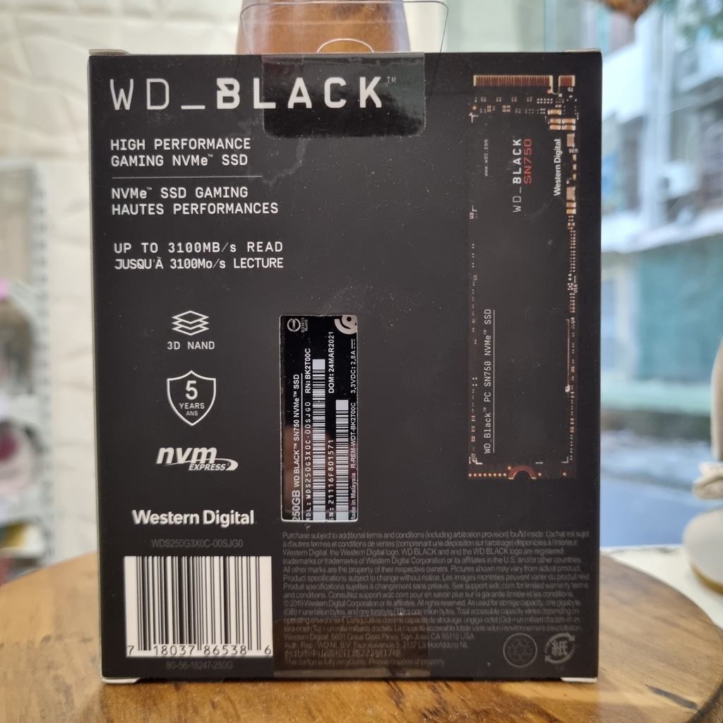 Ổ cứng SSD WD Black SN750 250G/500G/1TB - M2 2280 NVMe PCIe Gen 3 x4 - Bảo hành 5 năm 1 đổi 1 | BigBuy360 - bigbuy360.vn