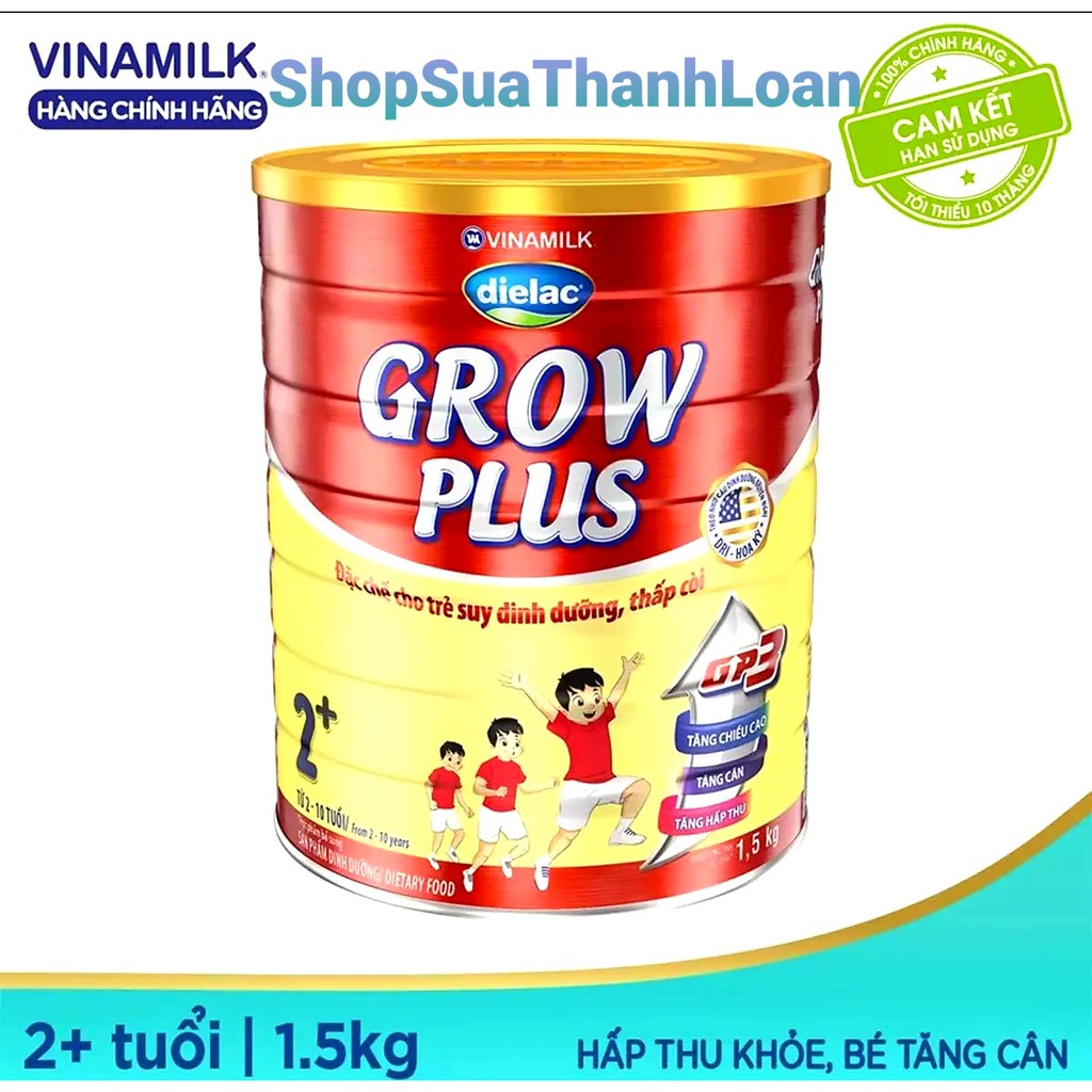 [HSD T5-2023] COMBO 2 HỘP SỮA BỘT DIELAC GROW PLUS 2+ 1,5KG (CHO TRẺ TỪ 2 - 10 TUỔI)