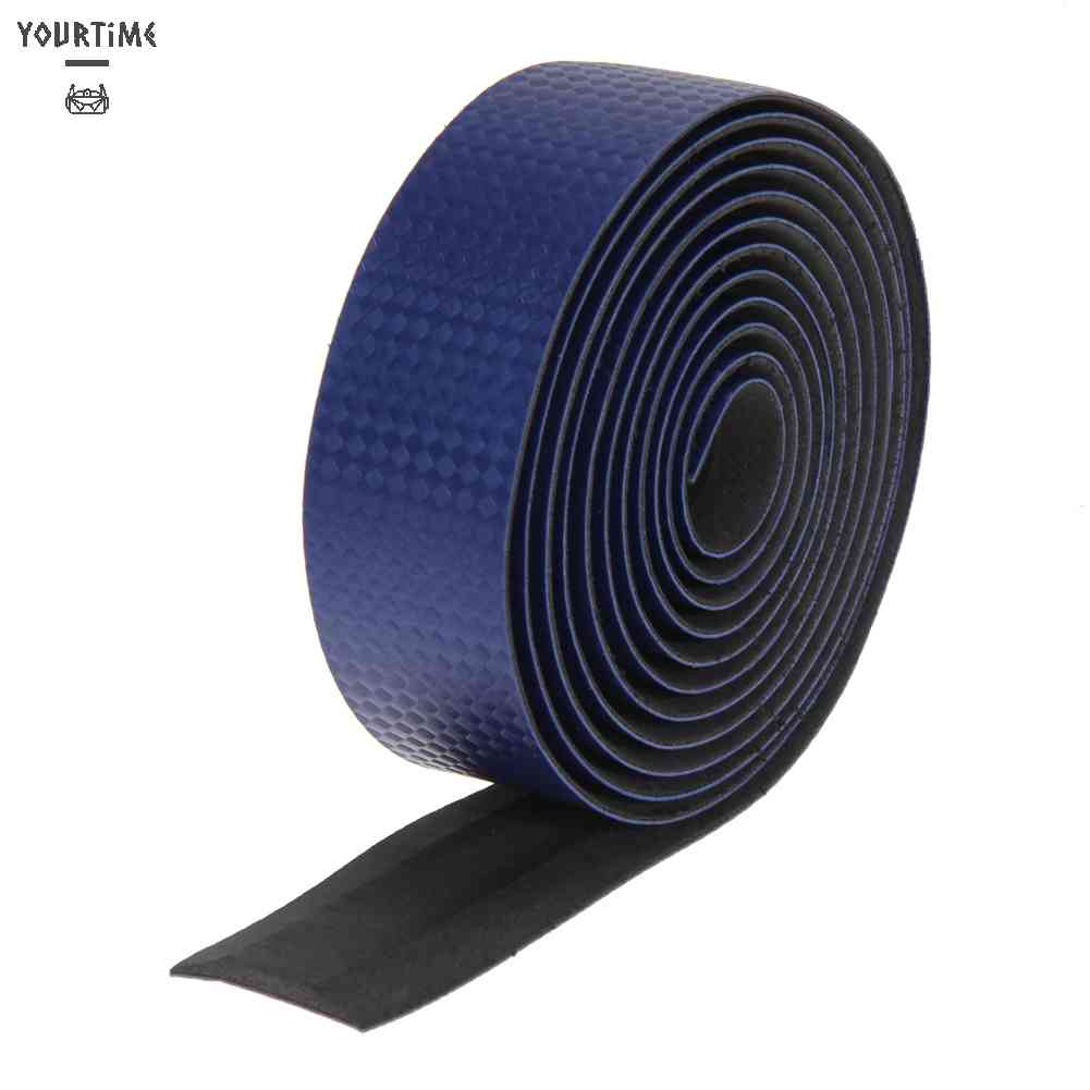 Băng Quấn Ghi Đông Xe Đạp Màu Đen + 2 Dây Cột Bằng Sợi Carbon