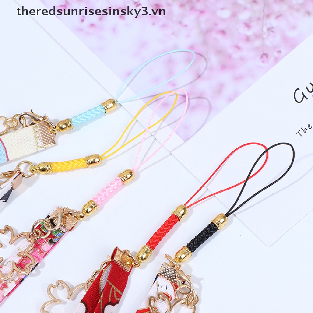 ^ ~ ^ Dây Đeo Điện Thoại Hình Hoa Cúc Có Chuông Trang Trí Quyến Rũ