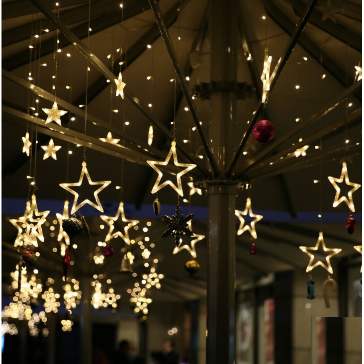 Bộ đèn sao lớn chuỗi thả mành